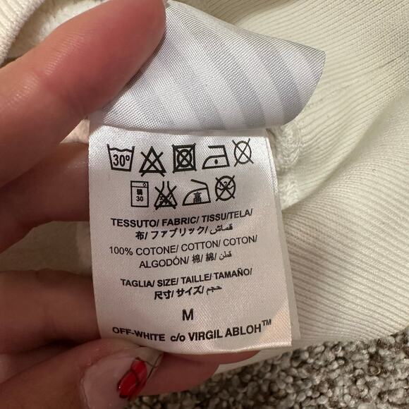 OFF-WHITE Men's Othelo's Eagle Crew Sweatshirt Size M In White - Picture 8 of 10